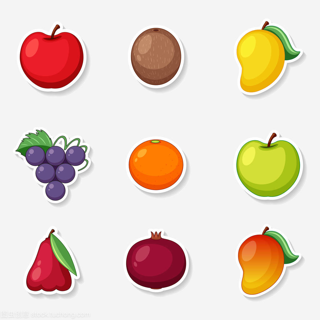 繽紛果趣 不同種類水果貼紙設計的創意世界